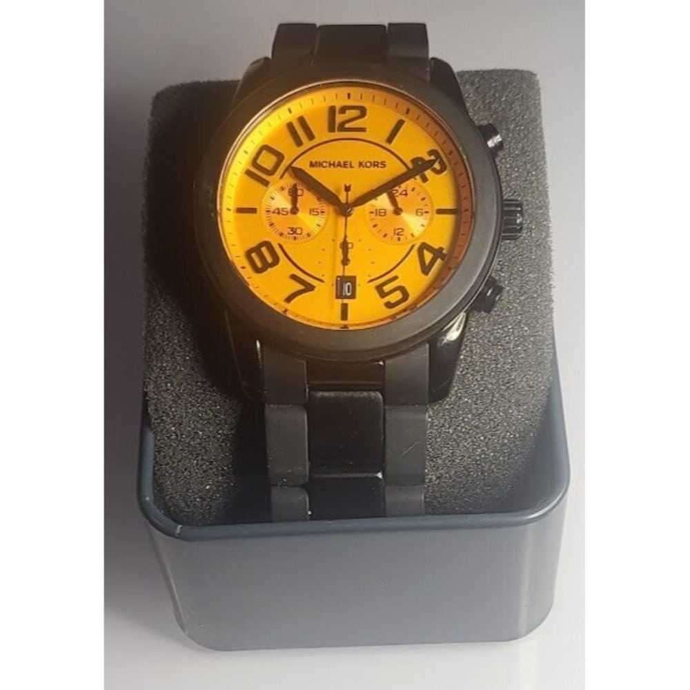 Michael Kors MK8328  Men's Designer CHRONOGRAPH Orange Face Watch $279.00